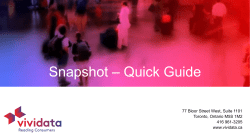 Audience Snapshot Quick Guide