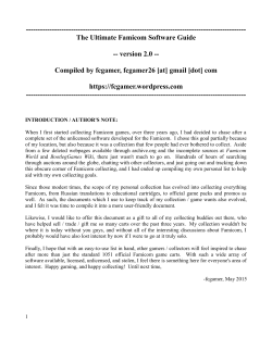 The Ultimate Famicom Software Guide v. 2.0