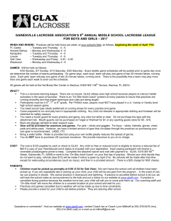 HERE - Gainesville Lacrosse Association