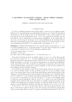 A QUOTIENT OF ELLIPTIC CURVES - WEAK