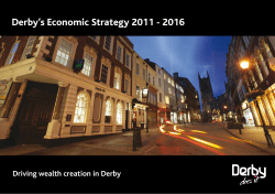 Derby`s Economic Strategy 2011 - 2016