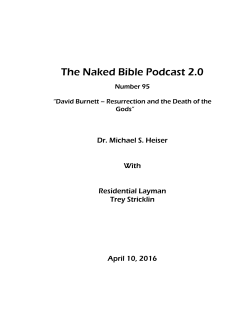 Transcript 95 David Burnett Death of the Gods