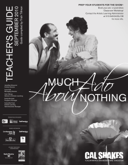 Much Ado About Nothing Teacher`s Guide