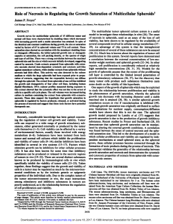 Role of Necrosis in Regulating the Growth