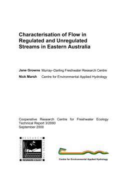 Characterisation of Flow in Regulated and Unregulated Streams in