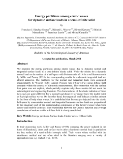 Energy partitions among elastic waves for dynamic surface