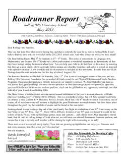 Roadrunner Report - Fullerton School District
