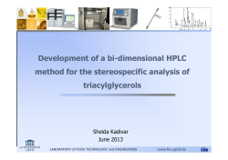 Development of an offline bi-dimensional HPLC method for analysis