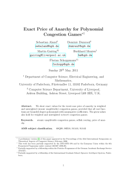 Exact Price of Anarchy for Polynomial Congestion Games