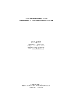Democratization Enabling Peace? The Resolution of Civil Conflicts