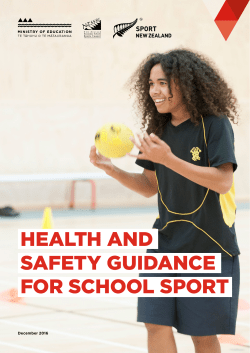 Health and Safety Guidance for School Sport