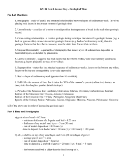 1 GS104 Lab 8 Answer Key - Geological Time Pre
