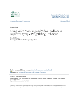 Using Video Modeling and Video Feedback to Improve Olympic
