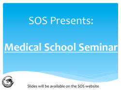 SOS Presents: Medical School Seminar - Bethune College