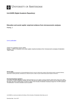 Introduction to social capital theory - Research Explorer