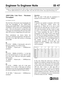 EE-47: ADSP-2106x Link Ports - Maximum