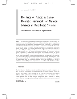 The Price of Malice - Internet Network Architectures