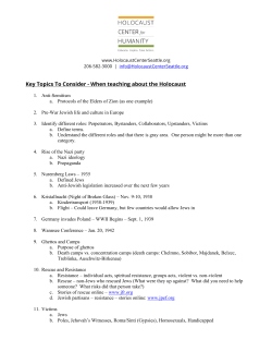 Key Topics - Holocaust Center for Humanity