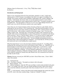 Making a Quest for Morrowind