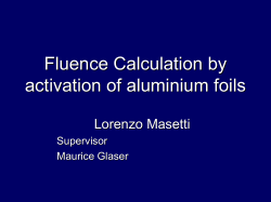 Fluence Measurement by activation of aluminium foils