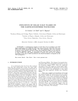 influence of solar x-ray flares on the earth