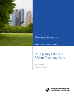 Air Quality Effects of Urban Trees and Parks