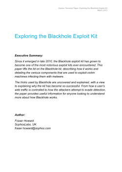 Exploring the Blackhole Exploit Kit