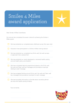 Smiles 4 Miles award application