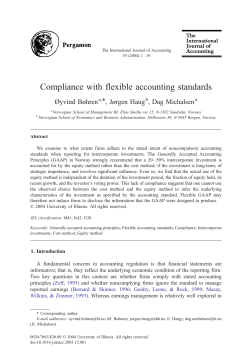 Compliance with flexible accounting standards