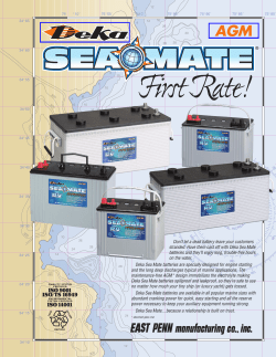Deka SeaMate AGM Marine Batteries