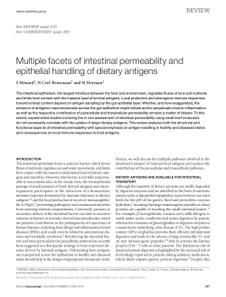Multiple facets of intestinal permeability and epithelial
