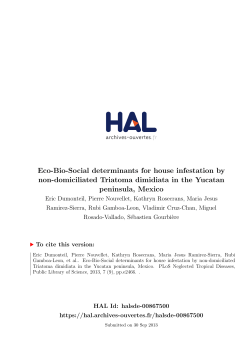 Eco-Bio-Social determinants for house infestation by non