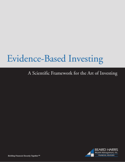 Evidence-Based Investing
