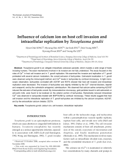 Influence of calcium ion on host cell invasion and intracellular