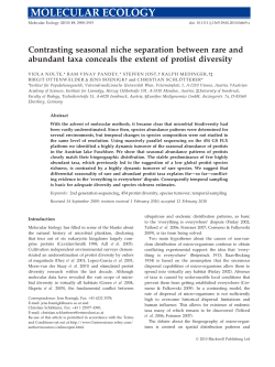 Contrasting seasonal niche separation between rare and abundant