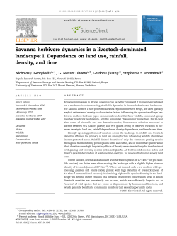 Savanna herbivore dynamics in a livestock