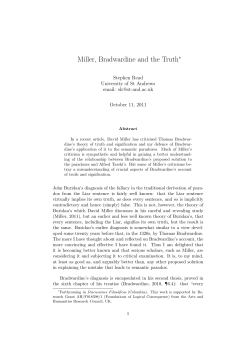 Miller response - University of St Andrews