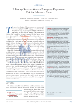 Follow-up Services After an Emergency Department Visit