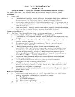 Board Remuneration and Expenses Bylaw No. 236, 2012