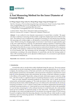 A Fast Measuring Method for the Inner Diameter of Coaxial Holes