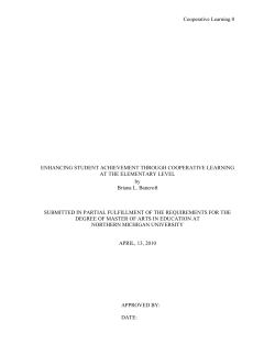 Enhance Coop. Learning - Northern Michigan University