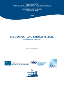 RUSSIAN PORT AND RAILWAY SECTORS: Recent