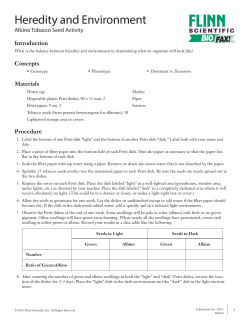 Heredity and Environment