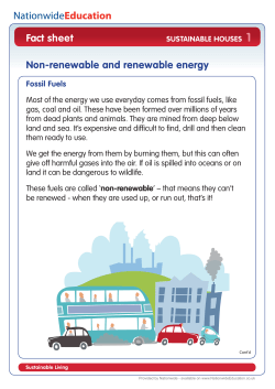 Fact sheet Non-renewable and renewable energy Fact sheet