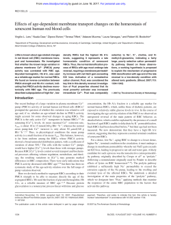 Effects of age-dependent membrane transport