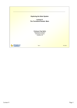 Lecture 8 Page 1 - University of Surrey