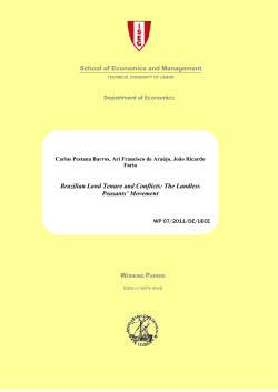 Brazilian Land Tenure and Conflicts: The Landless Peasants