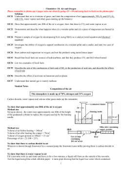 10. Air and Oxygen