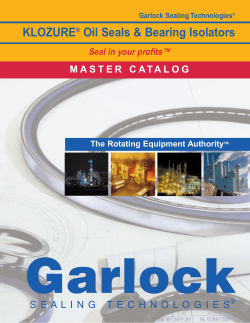 Garlock Oil Seals by Model Number