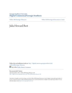 Julia Howard Best - Digital Commons@Georgia Southern